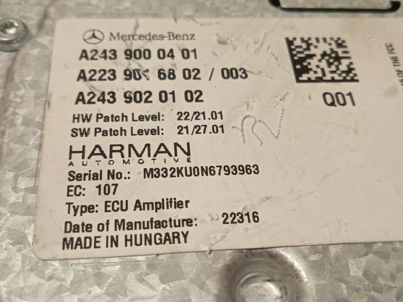 Recambio de modulo electronico para mercedes-benz clase glc coupe (bm 253)(6.2016) referencia OEM IAM A2439000401  