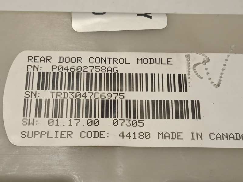 Recambio de modulo electronico para chrysler grand voyager 2.8 crd cat referencia OEM IAM P04602758AG  4602758AG