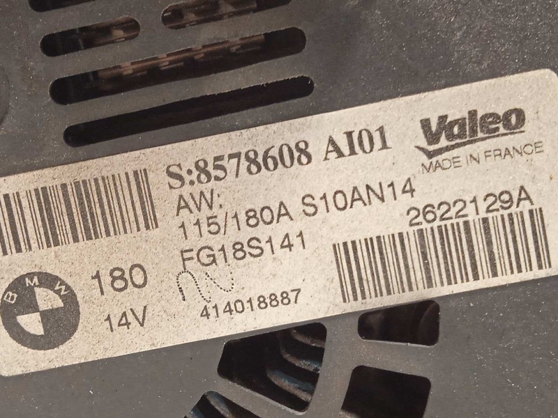 Recambio de alternador para bmw serie 4 coupe (f32) 420d referencia OEM IAM 8578608 12318578608 FG18S141
