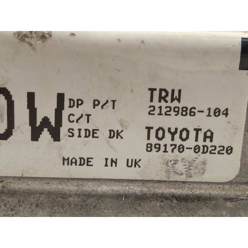 Recambio de centralita airbag para toyota yaris (ksp9/scp9/nlp9) básico referencia OEM IAM 891700D220  