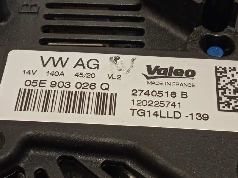 Recambio de alternador para volkswagen t-roc advance referencia OEM IAM 05E903026Q  TG14LLD