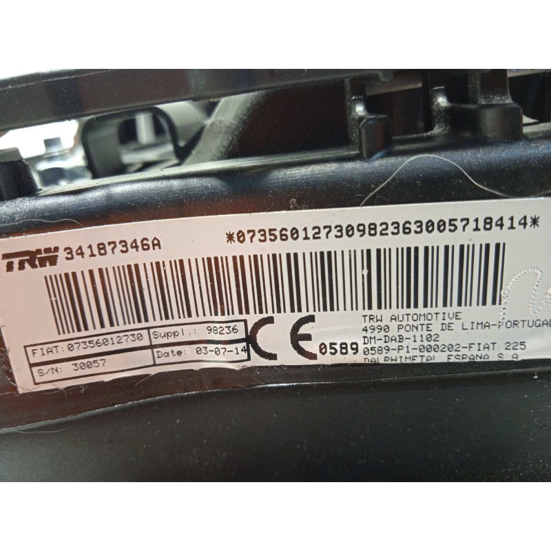 Recambio de airbag delantero izquierdo para peugeot bipper 1.3 16v hdi fap referencia OEM IAM 07356012730  735601273