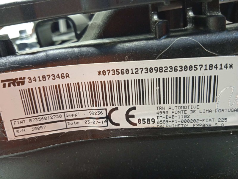 Recambio de airbag delantero izquierdo para peugeot bipper 1.3 16v hdi fap referencia OEM IAM 07356012730  735601273