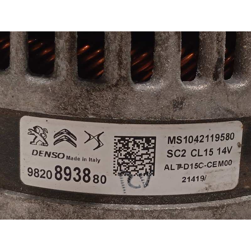 Recambio de alternador para peugeot 308 1.5 active referencia OEM IAM 9820893880  MS1042119580