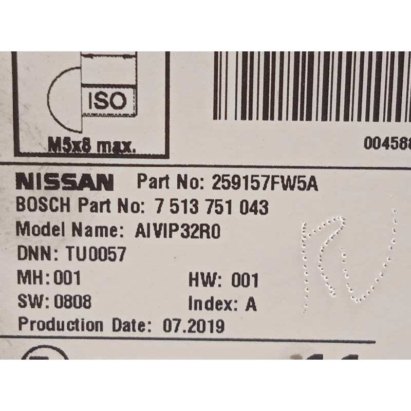 Recambio de sistema navegacion gps para nissan qashqai (j11) 1.3 16v cat referencia OEM IAM 259157FW5A  7513751043