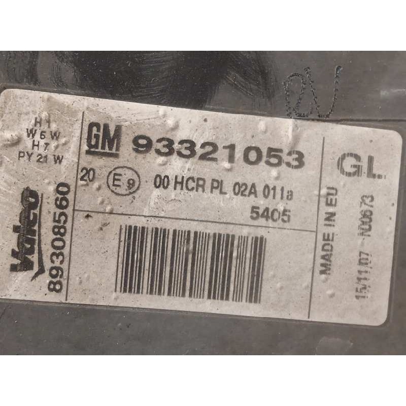 Recambio de faro derecho para opel meriva cosmo referencia OEM IAM 93321053  89308560