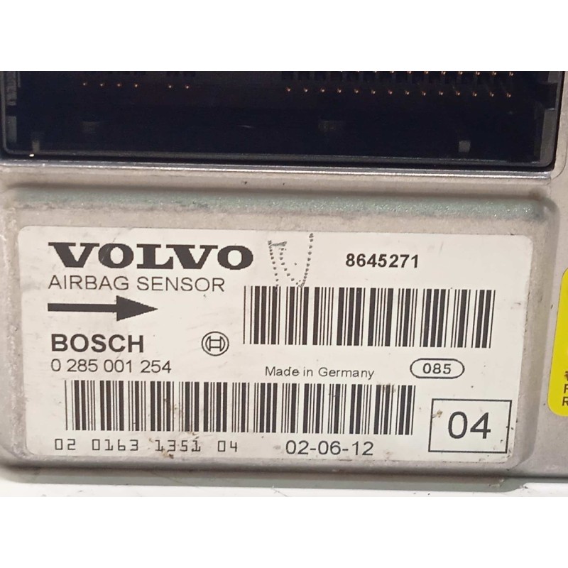Recambio de centralita airbag para volvo s60 berlina 2.4 d referencia OEM IAM 8645271  0285001254