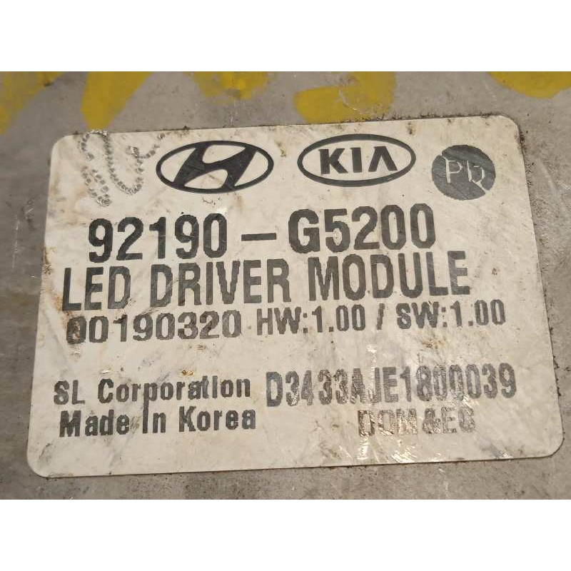 Recambio de centralita faros xenon para kia niro referencia OEM IAM 92190G5200  