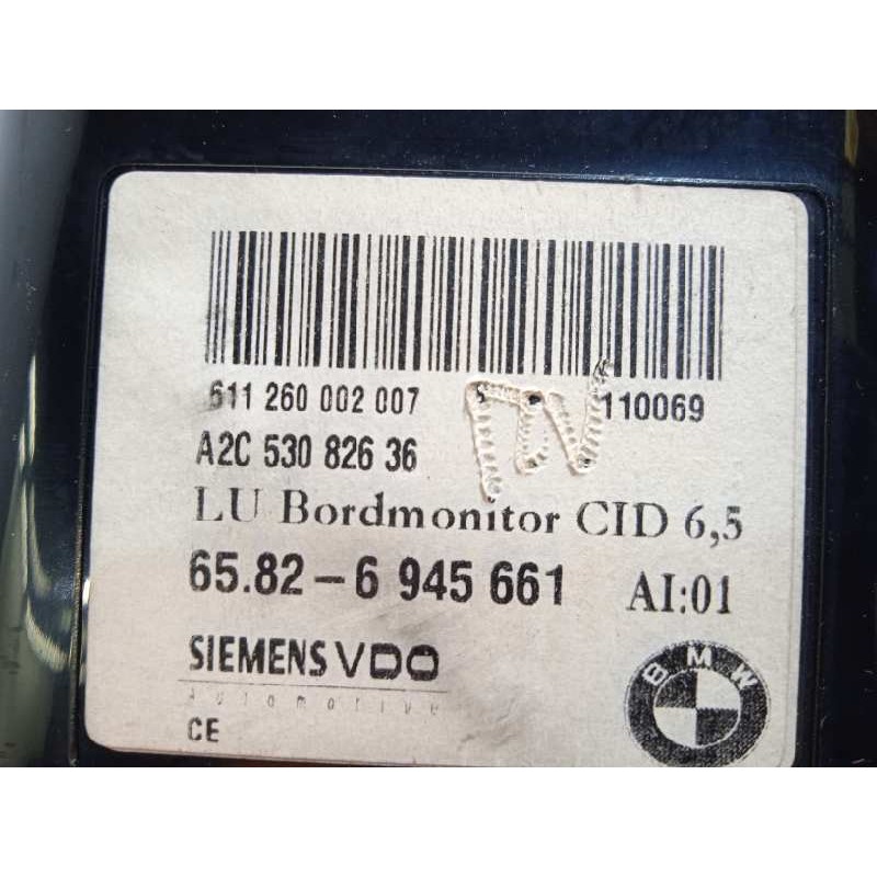 Recambio de pantalla multifuncion para bmw serie 5 berlina (e60) 530d referencia OEM IAM 65826945661  6945661