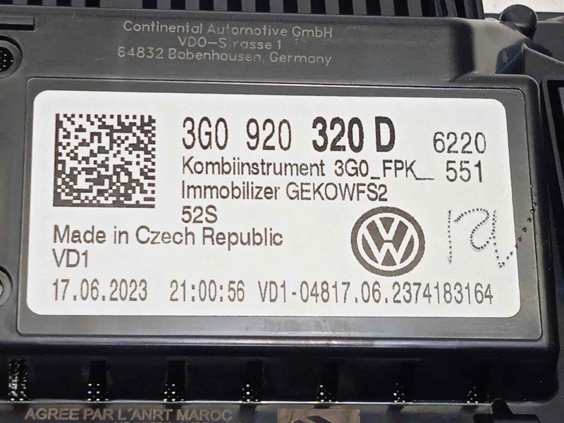 Recambio de cuadro instrumentos para volkswagen arteon (3h8) 2.0 ltr tfsi referencia OEM IAM 3G0920320D  