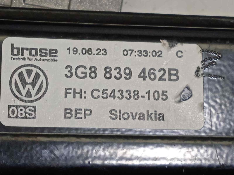 Recambio de elevalunas trasero derecho para volkswagen arteon (3h8) 2.0 ltr tfsi referencia OEM IAM 3G8839462B  4K0959801