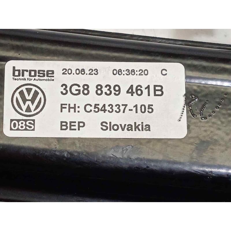 Recambio de elevalunas trasero izquierdo para volkswagen arteon (3h8) 2.0 ltr tfsi referencia OEM IAM 3G8839461B  4K0959802