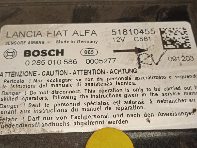 Recambio de centralita airbag para fiat doblo 1.6 jtdm 16v cat referencia OEM IAM 51810455  0285010586