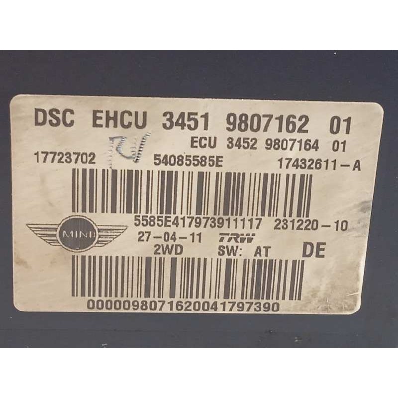 Recambio de abs para mini mini (r56) cooper d referencia OEM IAM 34519807162 17723702 54085585E