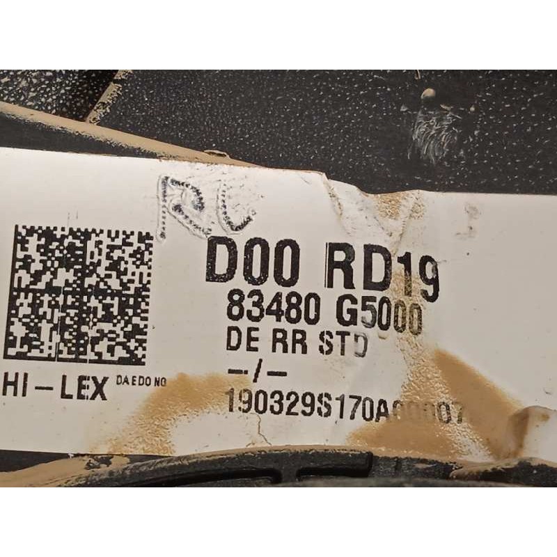 Recambio de elevalunas trasero derecho para kia niro referencia OEM IAM 83480G5000  83460G5000