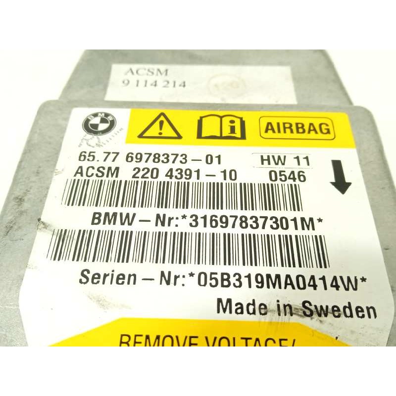 Recambio de centralita airbag para bmw serie 5 berlina (e60) 520d referencia OEM IAM 65776978373  
