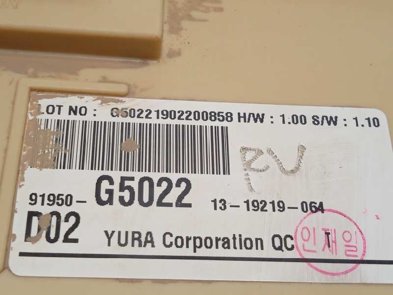 Recambio de caja reles / fusibles para kia niro referencia OEM IAM 91950G5022  