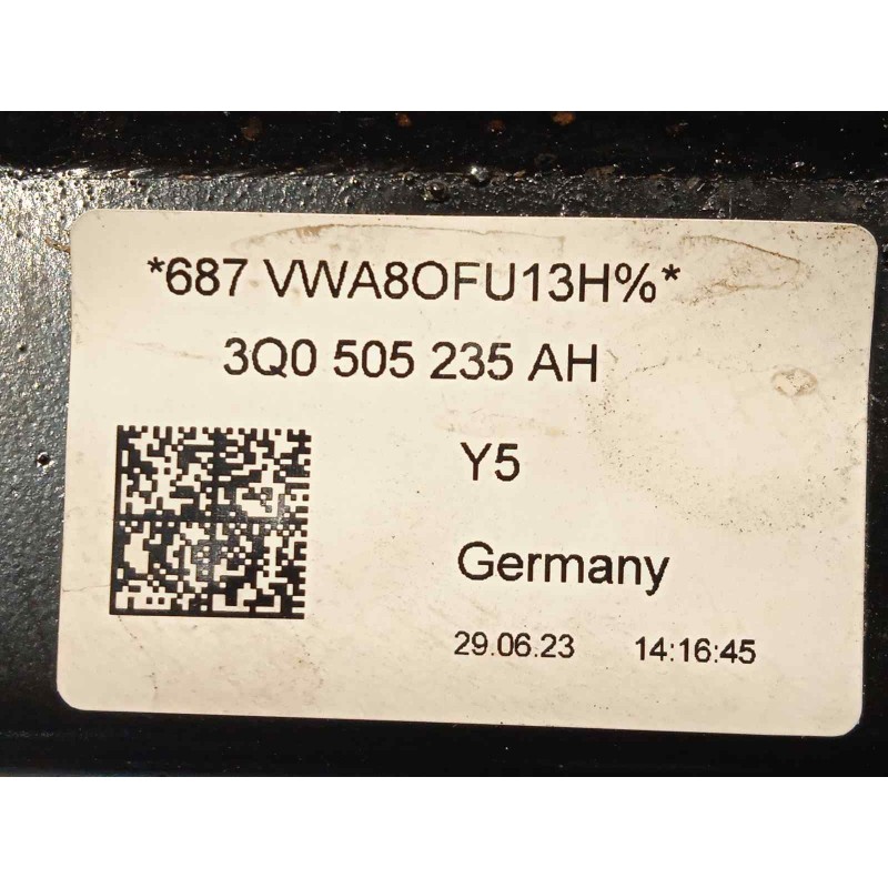 Recambio de puente trasero para volkswagen arteon (3h8) 2.0 ltr tfsi referencia OEM IAM 3Q0505235AH  
