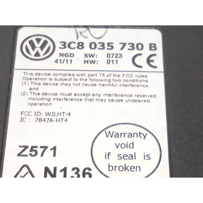 Recambio de modulo electronico para volkswagen sharan (7n1) 2.0 tdi referencia OEM IAM 3C8035730B  