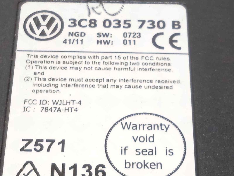 Recambio de modulo electronico para volkswagen sharan (7n1) 2.0 tdi referencia OEM IAM 3C8035730B  