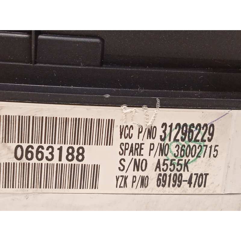 Recambio de cuadro instrumentos para volvo c30 d2 kinetic referencia OEM IAM 31296229  