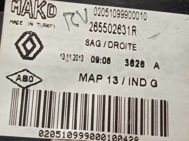 Recambio de piloto trasero derecho para renault clio iv 1.5 dci diesel fap referencia OEM IAM 265502631R  
