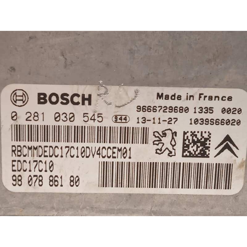 Recambio de centralita motor uce para citroën c3 collection referencia OEM IAM 9807886180 9666729680 0281030545