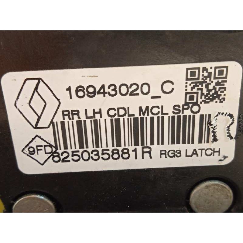 Recambio de cerradura puerta trasera izquierda para renault megane iv grandtour 1.3 tce referencia OEM IAM 825035881R  
