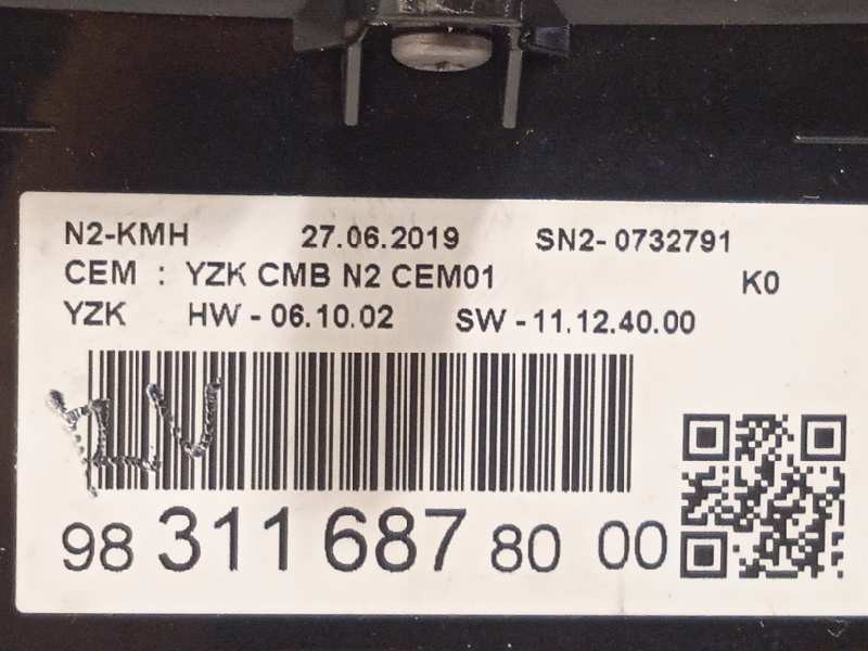 Recambio de cuadro instrumentos para peugeot traveller 2.0 blue hdi referencia OEM IAM 9831168780  