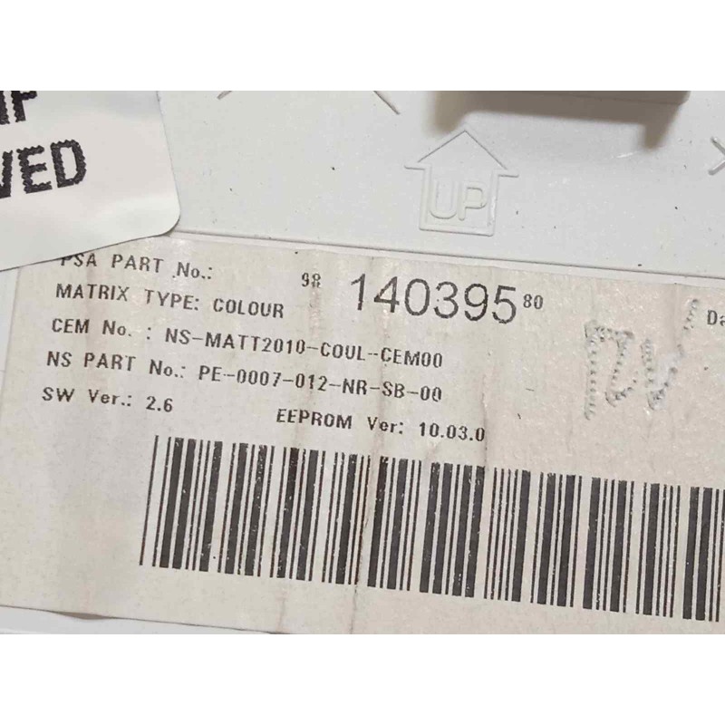 Recambio de cuadro instrumentos para peugeot 2008 (--.2013) style referencia OEM IAM 9814039580  9822703680