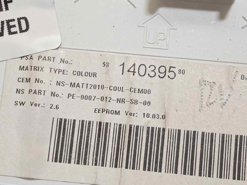 Recambio de cuadro instrumentos para peugeot 2008 (--.2013) style referencia OEM IAM 9814039580  9822703680