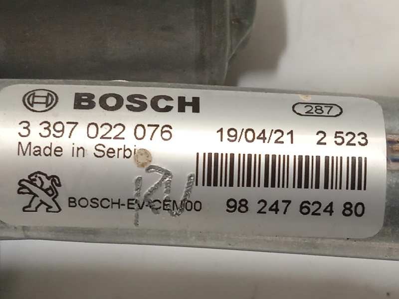 Recambio de motor limpia delantero para opel grandland x referencia OEM IAM 9824762480  3397022076