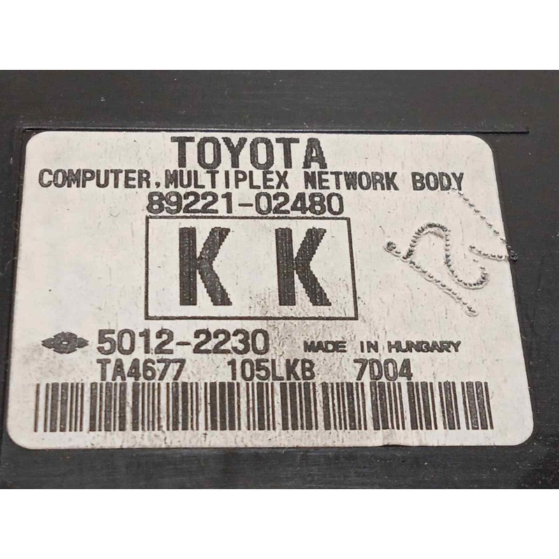 Recambio de modulo electronico para toyota auris 1.6 d-4d cat referencia OEM IAM 8922102480  50122230