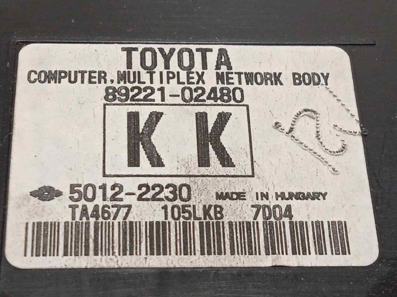 Recambio de modulo electronico para toyota auris 1.6 d-4d cat referencia OEM IAM 8922102480  50122230