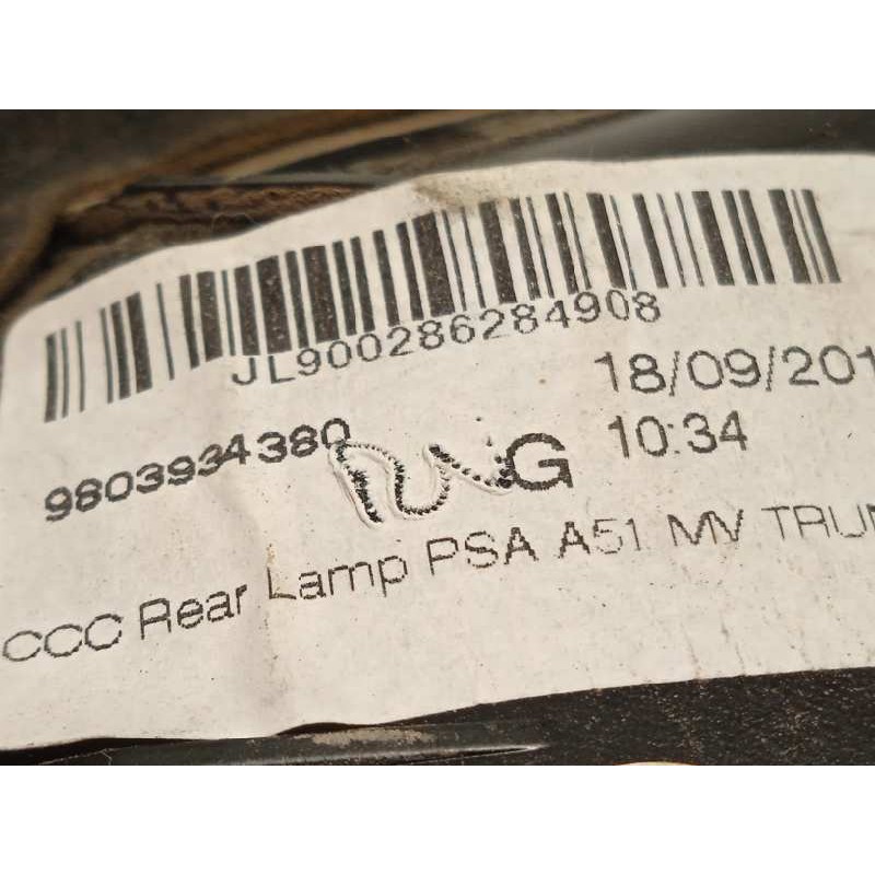 Recambio de piloto trasero izquierdo interior para citroën c3 tonic referencia OEM IAM 9803934380  