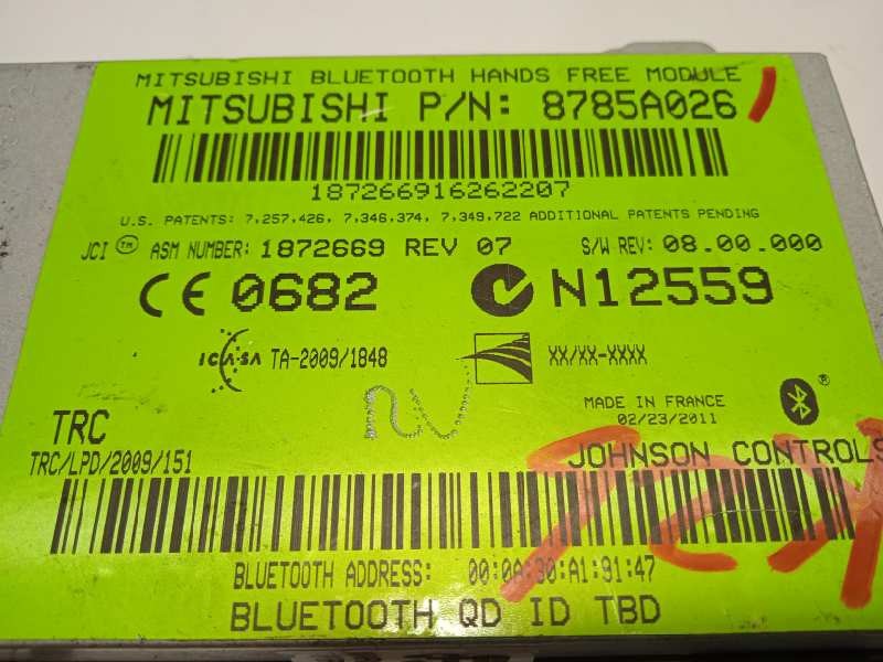 Recambio de centralita unidad control telefono para mitsubishi asx (ga0w) motion 4wd referencia OEM IAM 8785A026  