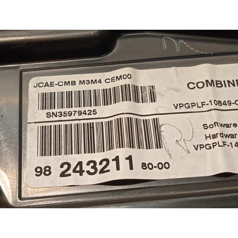Recambio de cuadro instrumentos para citroën c-elysée shine referencia OEM IAM 9824321180  