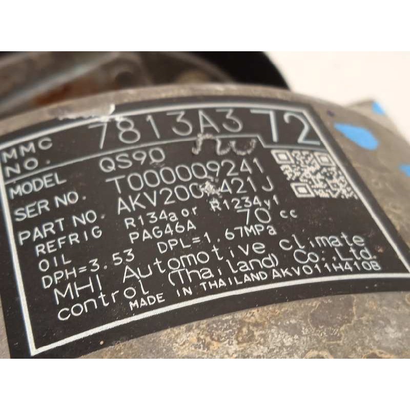 Recambio de compresor aire acondicionado para mitsubishi outlander (gf0) kaiteki 4wd referencia OEM IAM 7813A372  