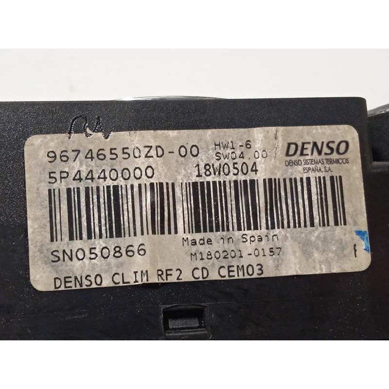 Recambio de mando climatizador para citroën c-elysée shine referencia OEM IAM 96746550ZD  9823740080