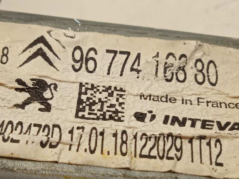 Recambio de elevalunas delantero derecho para citroën c-elysée shine referencia OEM IAM 9674412380  