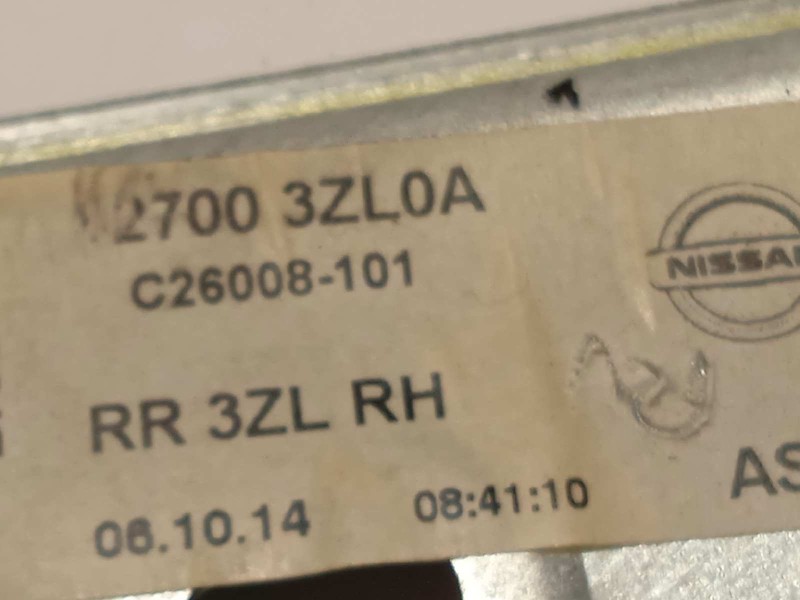 Recambio de elevalunas trasero derecho para nissan pulsar (c13) acenta referencia OEM IAM 827003ZL0A  