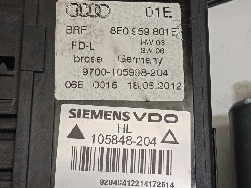 Recambio de elevalunas trasero izquierdo para seat exeo st (3r5)(2009>) reference referencia OEM IAM 8E0839461C  8E0959801E
