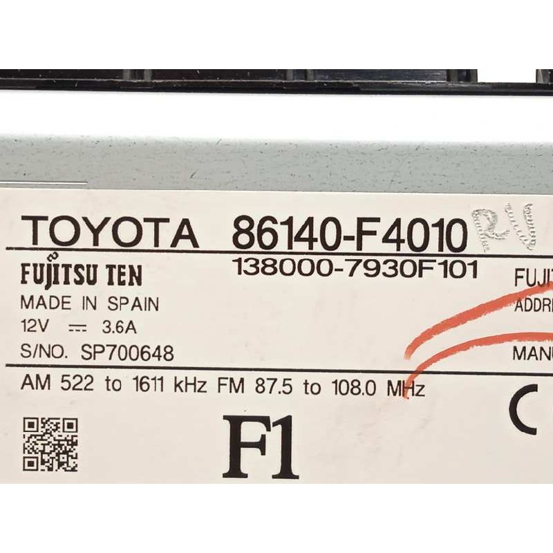 Recambio de pantalla multifuncion para toyota c-hr hybrid advance referencia OEM IAM 86140F4010  1380007930F101