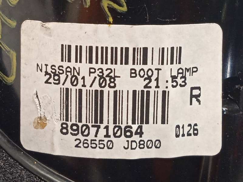 Recambio de piloto trasero derecho interior para nissan qashqai (j10) acenta referencia OEM IAM 26550JD800  89071064