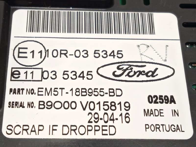 Recambio de pantalla multifuncion para ford transit connect furgon 200 l1 trend referencia OEM IAM EM5T18B955BD  