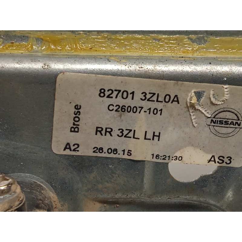 Recambio de elevalunas trasero izquierdo para nissan pulsar (c13) acenta referencia OEM IAM 827013ZL0A  