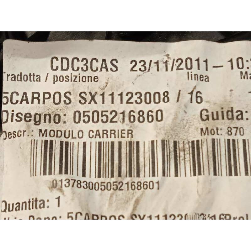 Recambio de elevalunas trasero izquierdo para alfa romeo giulietta (191) distinctive referencia OEM IAM 505216860  