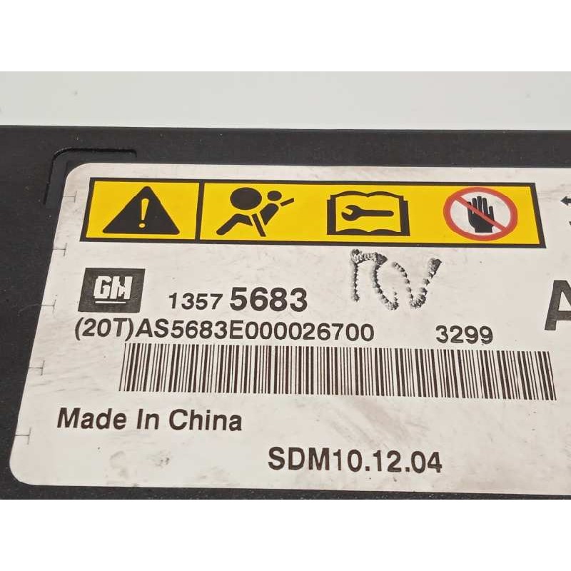 Recambio de centralita airbag para opel astra j lim. sport referencia OEM IAM 13575683  