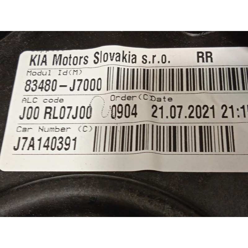 Recambio de elevalunas trasero derecho para kia ceed 1.4 tgdi cat referencia OEM IAM 83480J7000  83460J7000