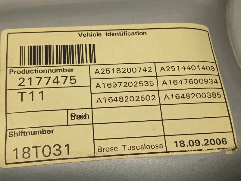 Recambio de elevalunas delantero izquierdo para mercedes-benz clase m (w164) 420 / 450 cdi (164.128) referencia OEM IAM A2518200